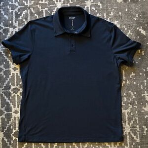 PROOF Navy Blue Merino Wool Polo Shirt